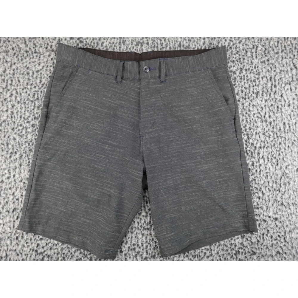 Burnside Mens Hybrid Board Shorts Size‎ 36 Grey Slub Texture Walk Shorts